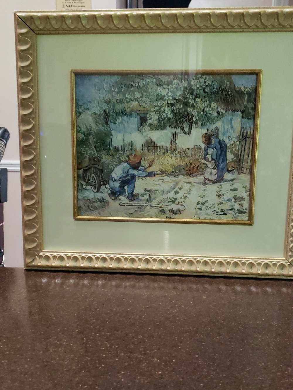Vincent Van Gogh FIRST STEPS Print In Gold Frame